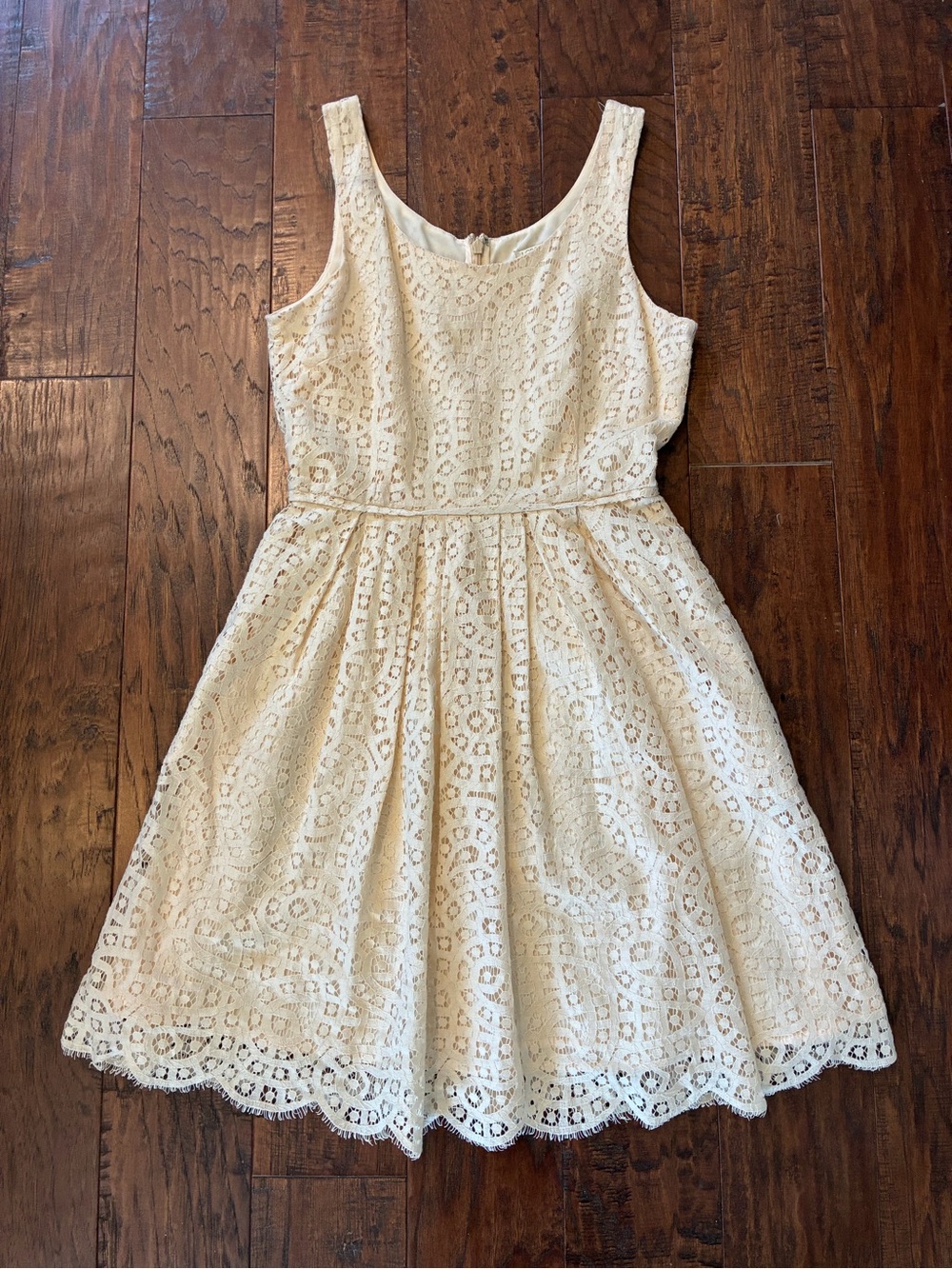 J. Crew Cream Lace Fit & Flare Dress for Girls
